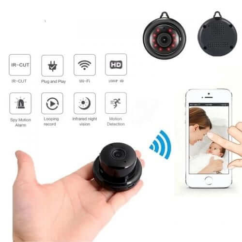 a mini camera and a celphone