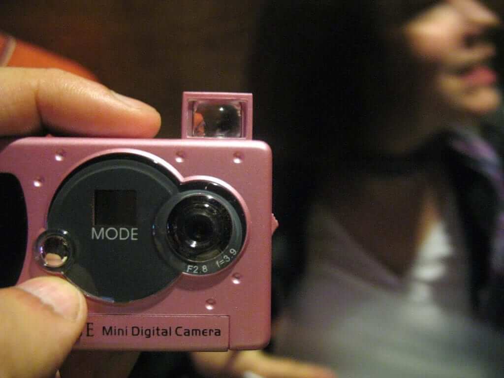 a pink camera