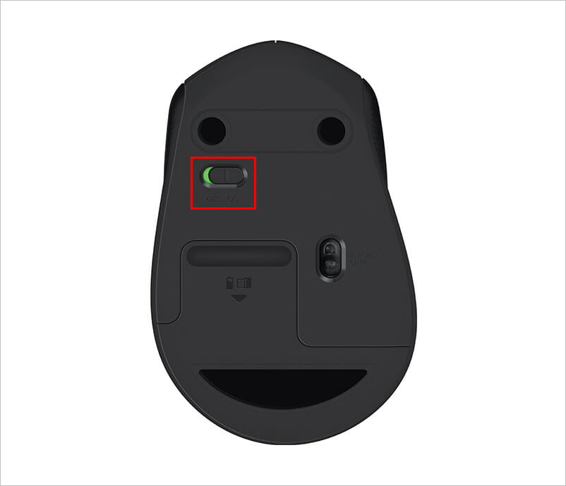 back of mouse of logitech-m330