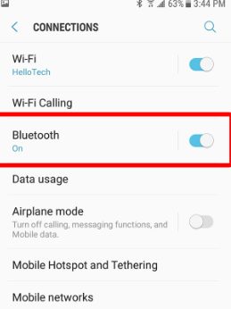 connections and bluetooth
