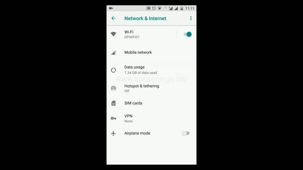 Android - network and internet setting