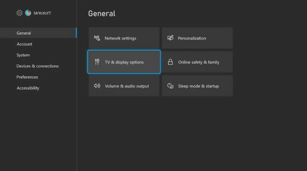 adjusting the display settings on the Xbox One
