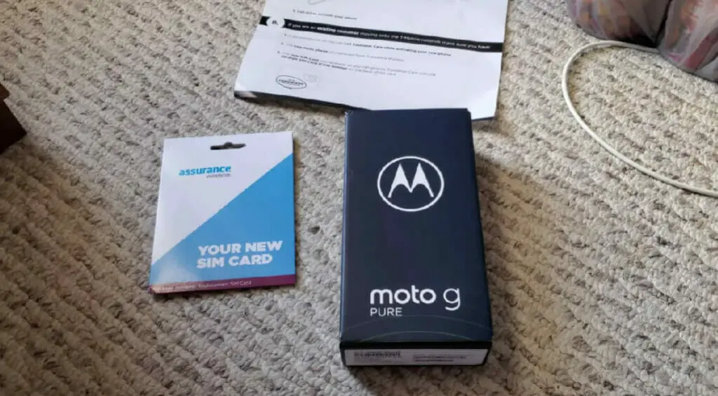 assurance wireless sim card and moto g pure