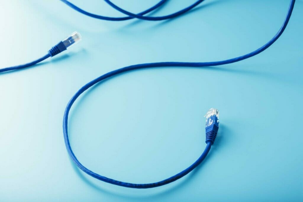 blue ethernet cable