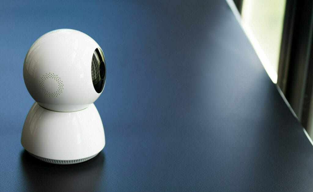 dome security camera on the table