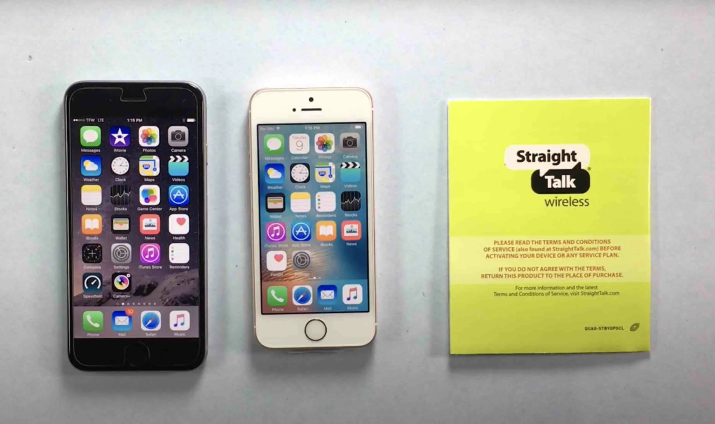 two iphones and a straighttalk wireless sim
