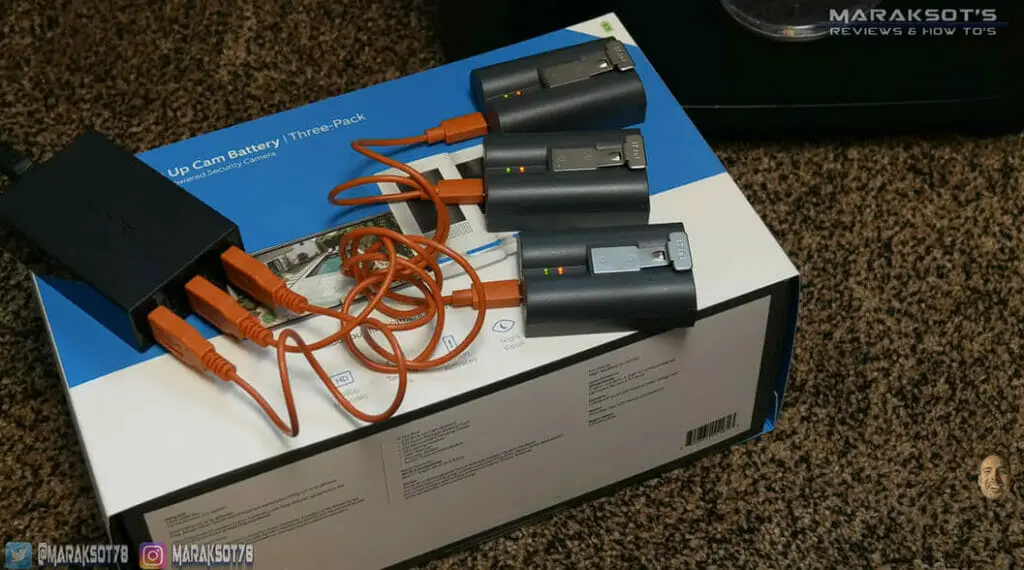 using batteries for a security camera