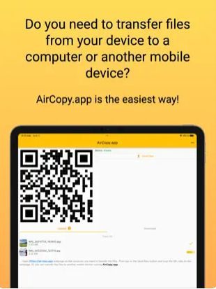 AirCopy.app transfer window message