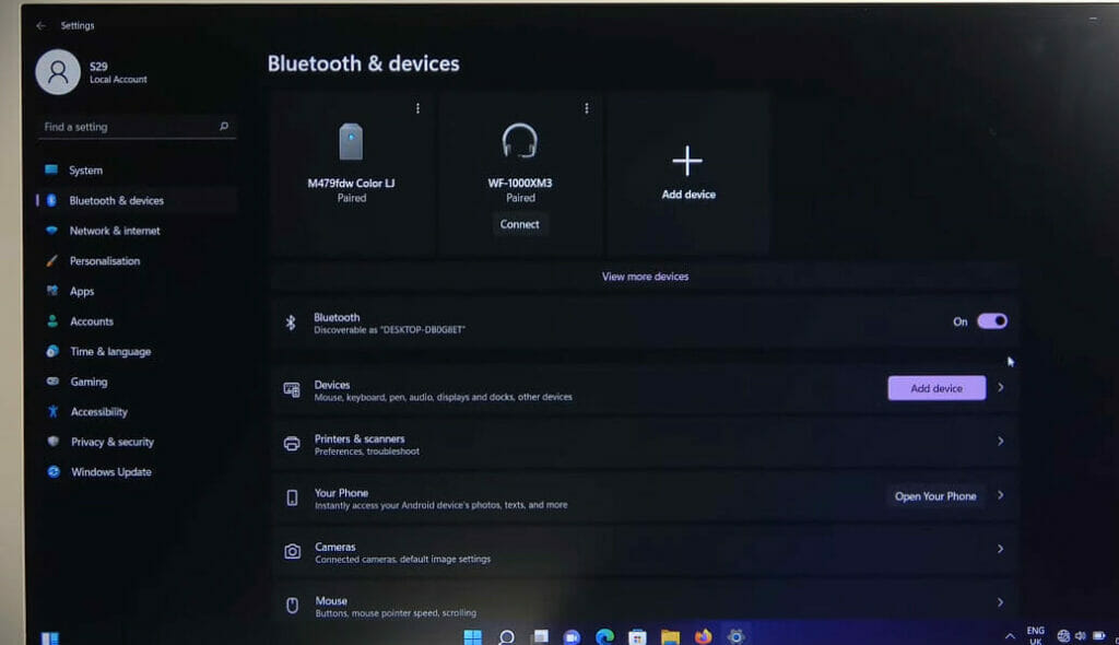 enable bluetooth on windows device
