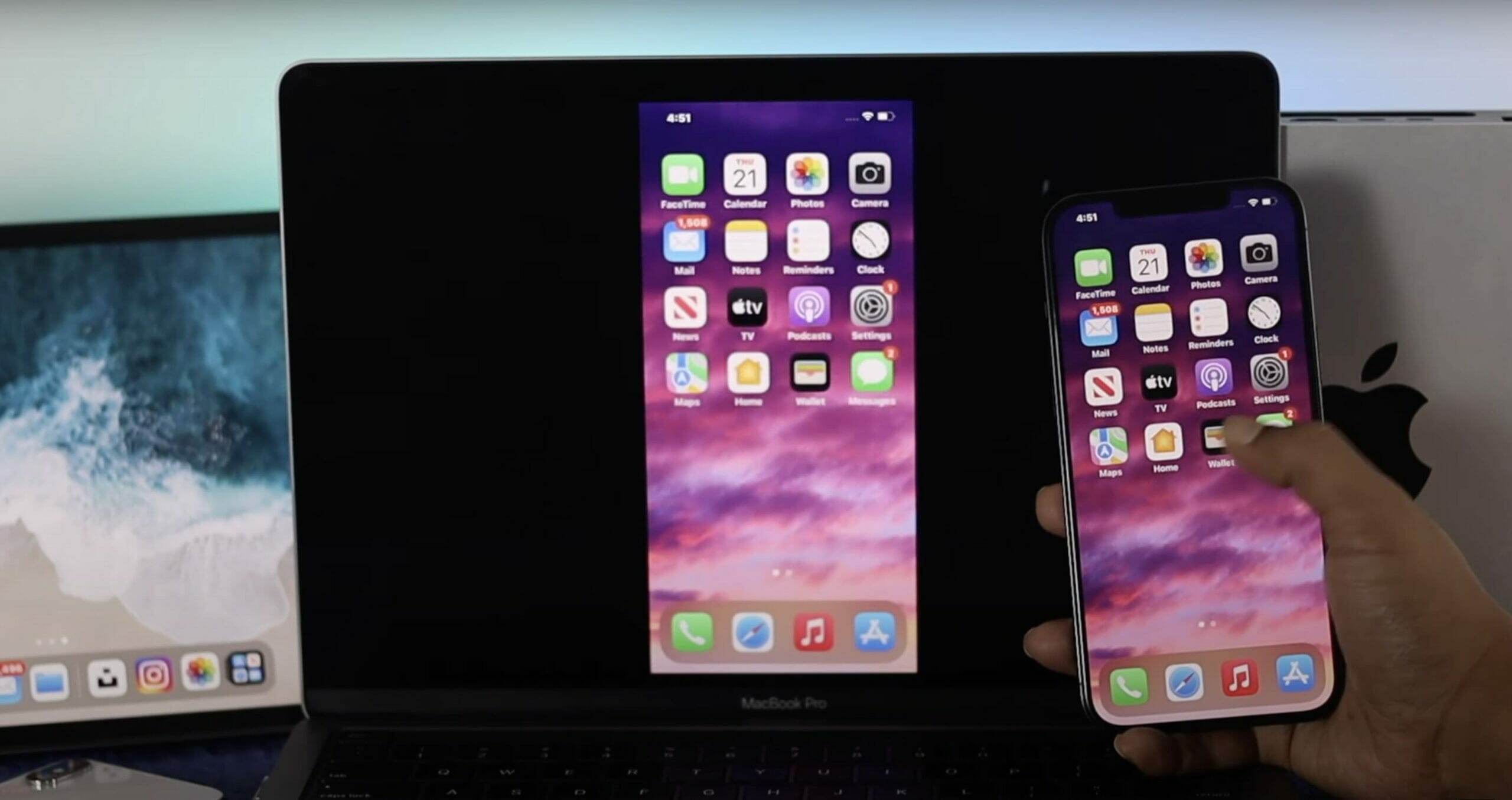 screen mirroring iphone to MacBook laptop