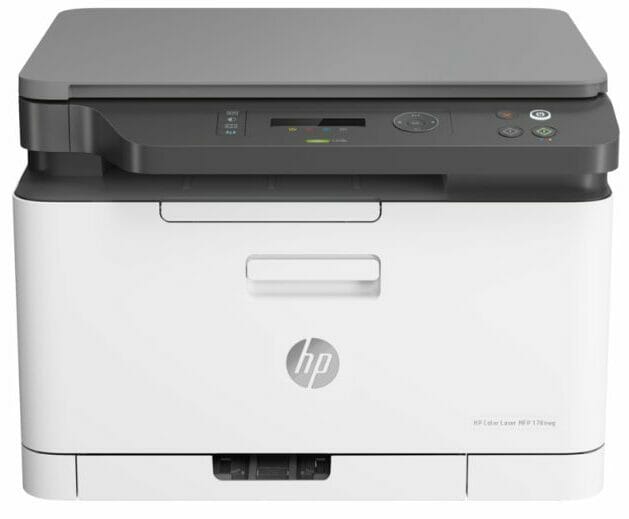 White and gray HP printer