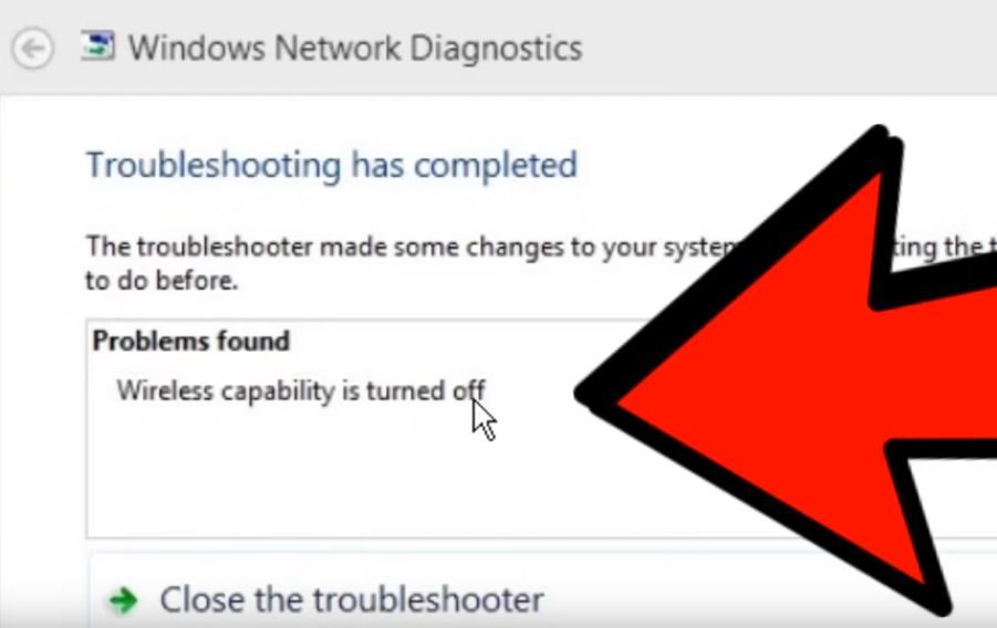 Windows network diagnostic - Airplane Mode is turned on