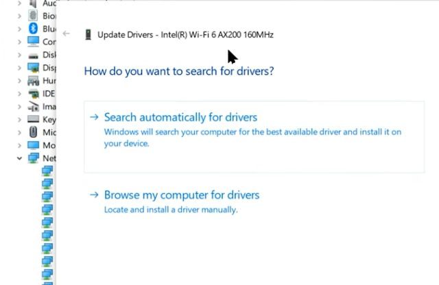 windows setting for searching devices