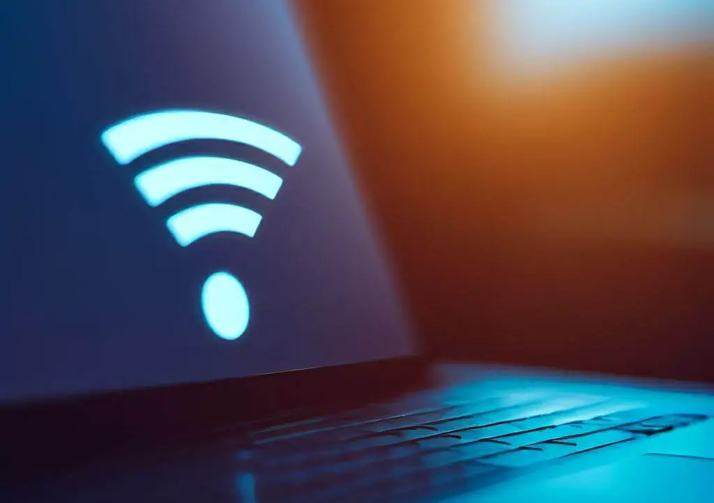 Wifi icon on a laptop