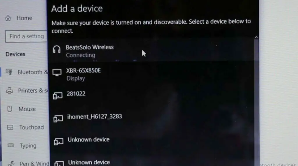 Connected BeatsSolo to a Windows device