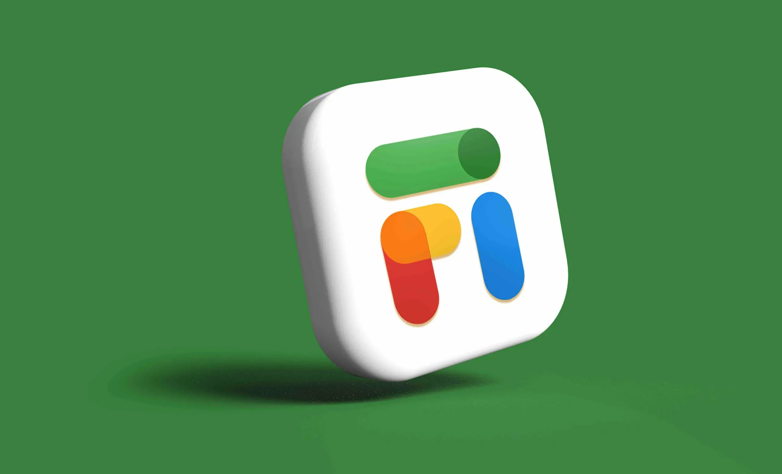 The google fi wireless logo on a green background.