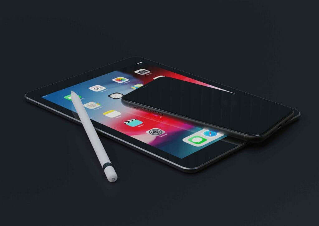 An ipad, iphone and digital pen