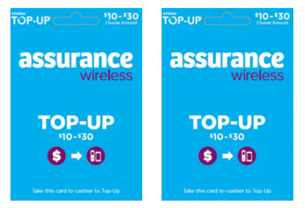 Assurance wireless top-up vouchers