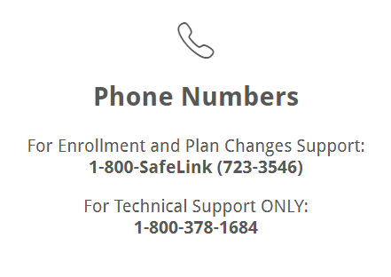 Phone numbers for enrollment and plan changes support