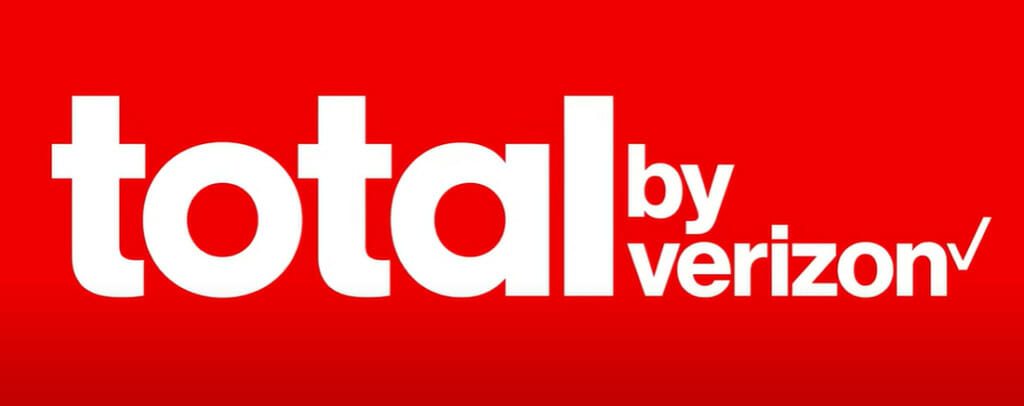 Total by Verizon logo on a red background