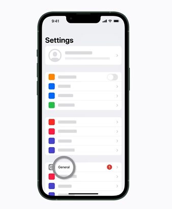 A screenshot of the settings app on an iphone
