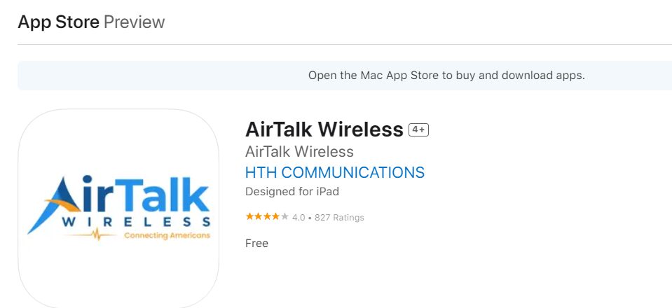 Airtalk wireless app on the app store