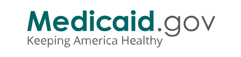 Medicaid gov logo on a white background