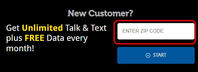 A new customer signup form