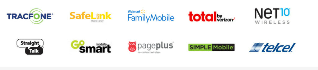 A group of different providers logos on a white background.