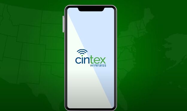 A phone with the cintex wireless logo on it
