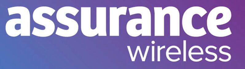 Assurance wireless logo on a purple background