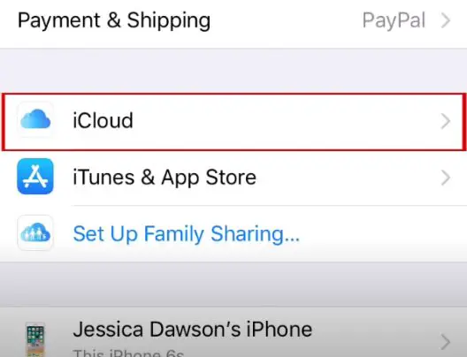 A screenshot of an iPhone's Payment and Shipping settings