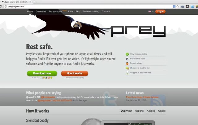 A preyproject.com website screenshot