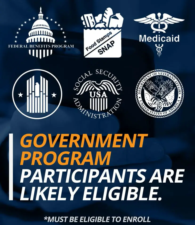 A banner add for Government programs