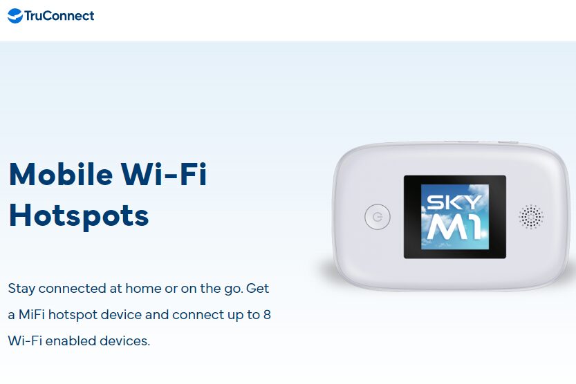 A TruConnect Mobile Wi-Fi Hotspots device information