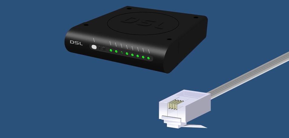 DSL router and wire line