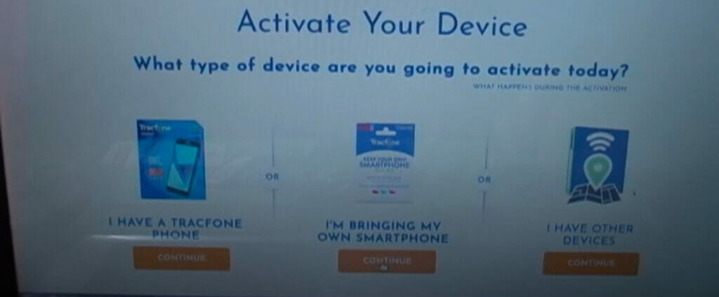 A screenshot of a webpage on how to activate your device