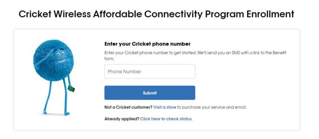 Cricket wireless website connectivity program enrollment form online