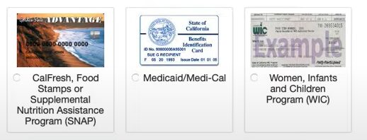 A screenshot of three stamp IDs