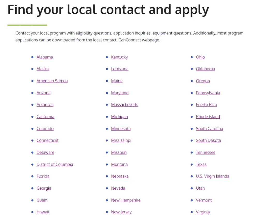 A list of local contact states to apply to