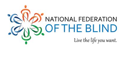 National Federation of the Blind logo in a white background