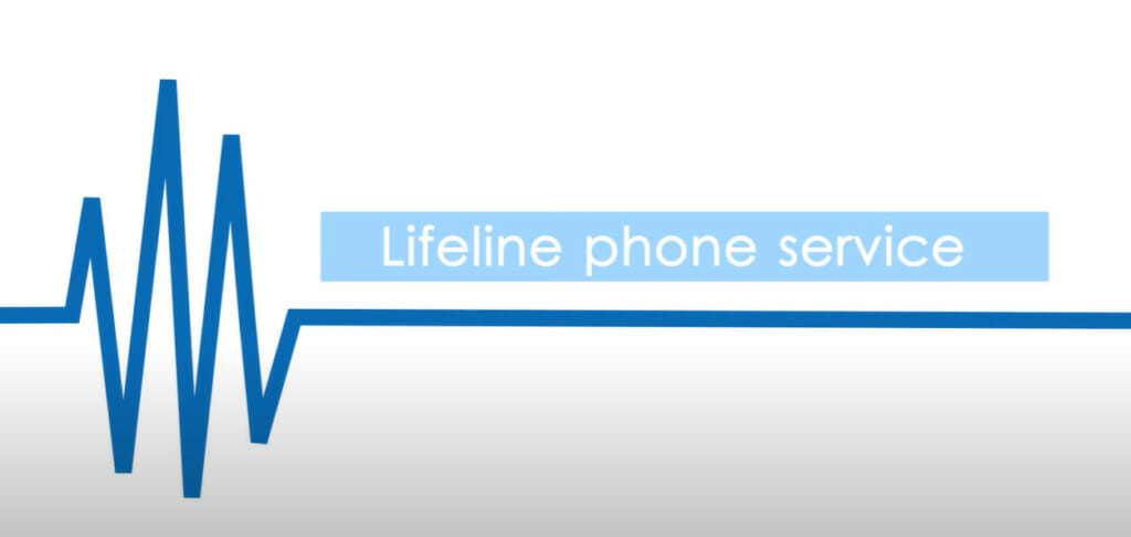 A lifeline phone service logo banner