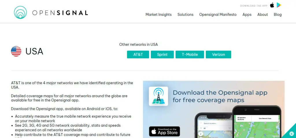 OpenSignal website