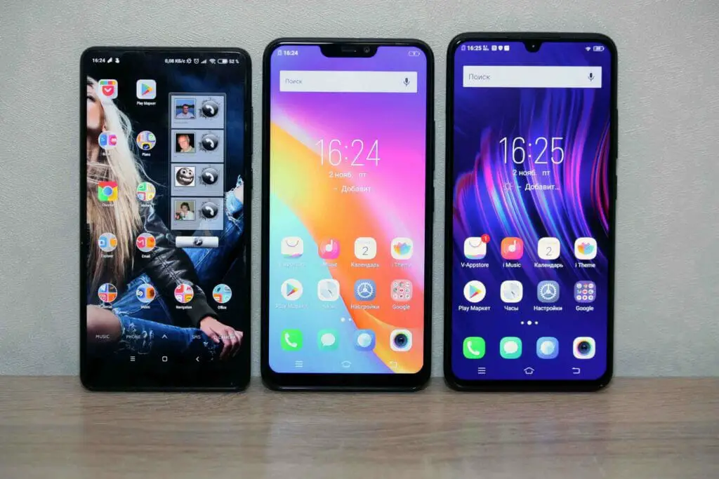 Three different phones and from different brands