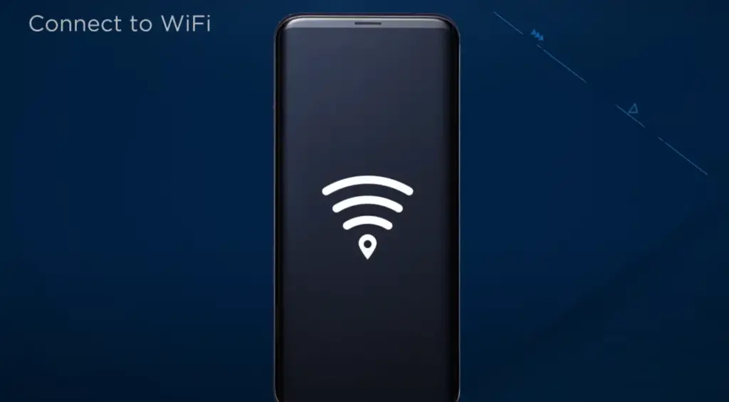 A wifi icon on a mobile phone