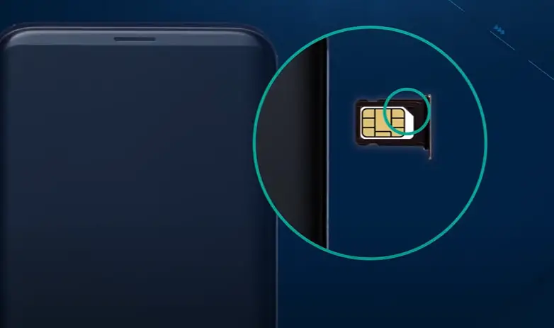 Inserting a sim card into a sim card slot of a mobile phone